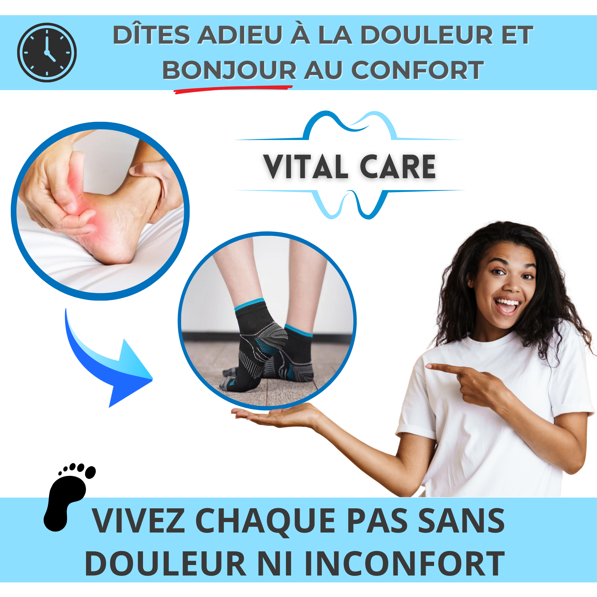 VITAL CARE | Chaussettes orthopédiques pour un confort quotidien