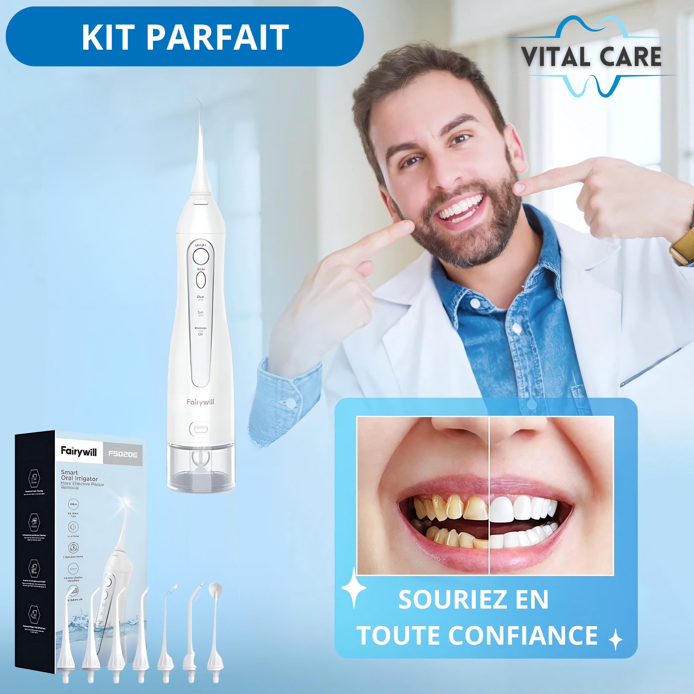 VITAL CARE | Jet dentaire : Un blanchiment et un nettoyage efficaces