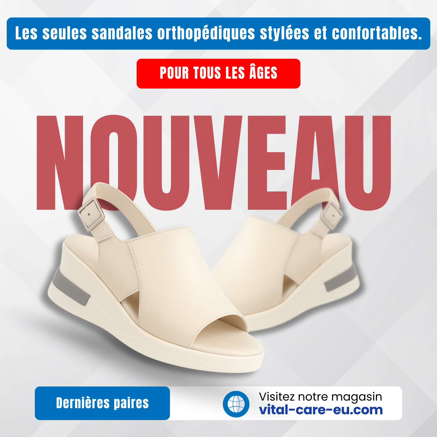 VITAL CARE - Harmonie | Sandales orthopédiques pour un confort quotidien