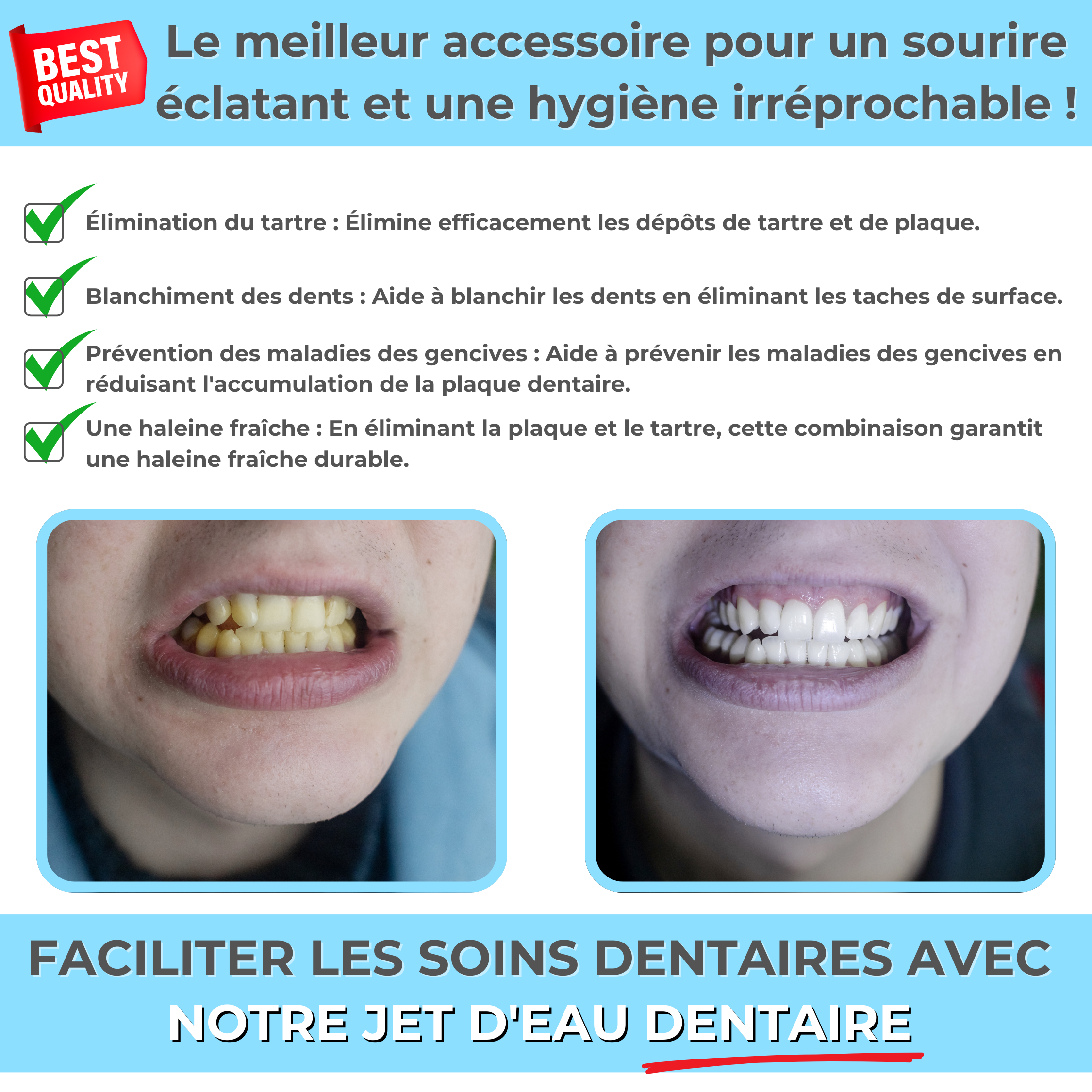 VITAL CARE | Jet dentaire : Un blanchiment et un nettoyage efficaces